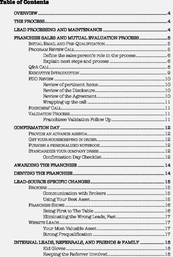 Screen Shot 2020-02-04 at 3.30.27 PM Franchise Sales Process Table of Contents